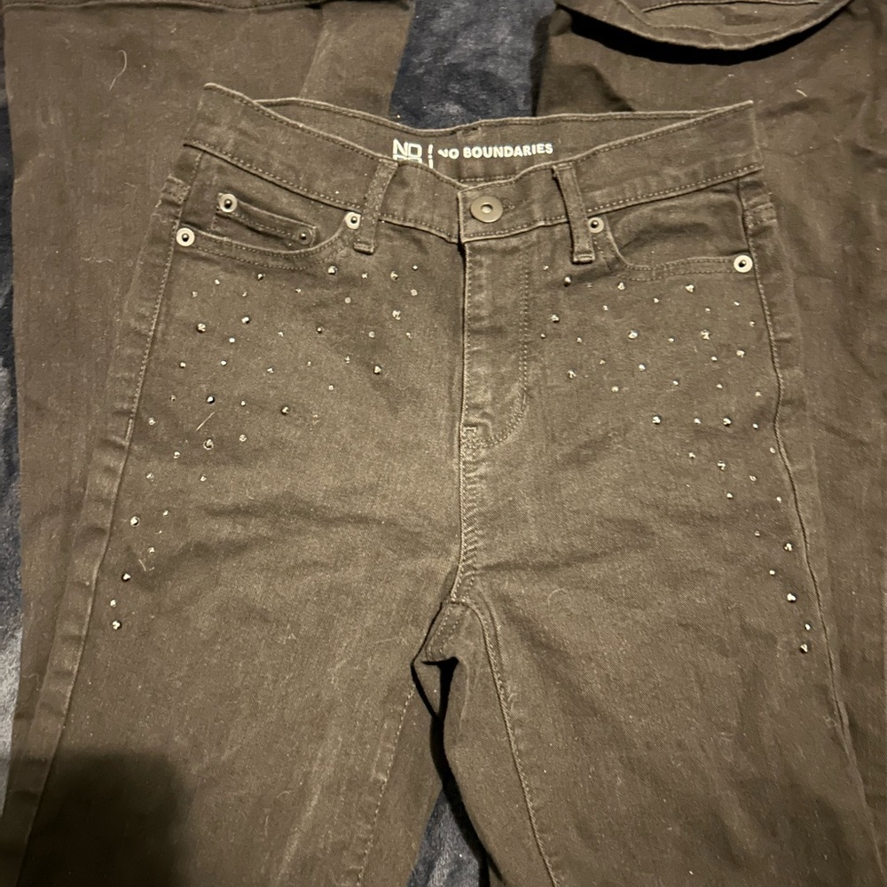 No Boundaries Olive Studded Pants